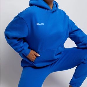 Meshki Oversized Fleece Hoodie + Jogger Set Size M